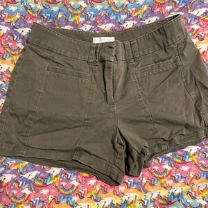 New York & Company Charcoal Brown Cargo Shorts